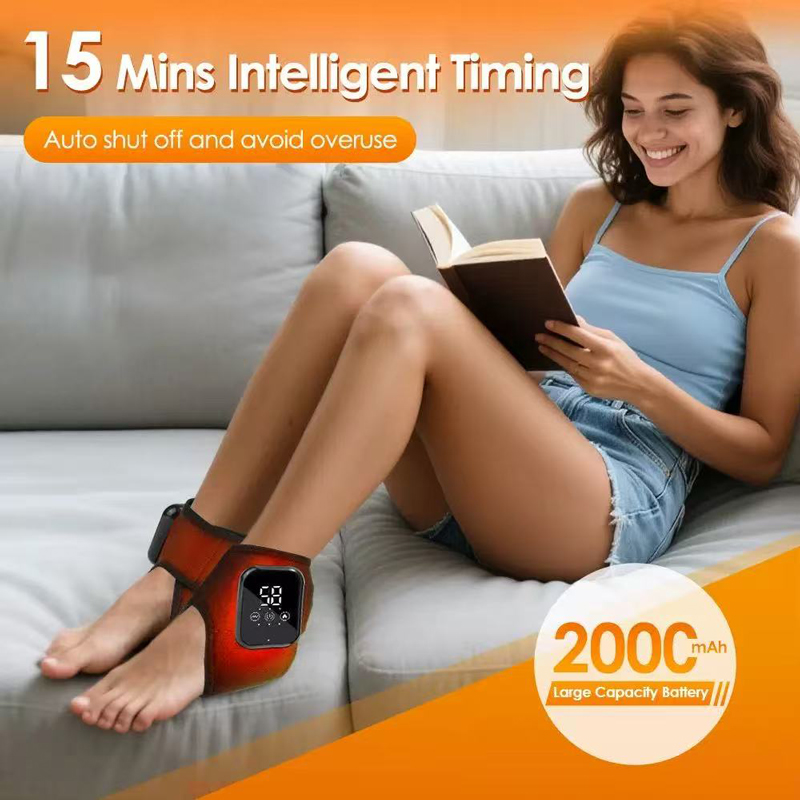 Ankle Brace Support - جهاز تدليك القدم الكهربائي بالاهتزاز للراحة،