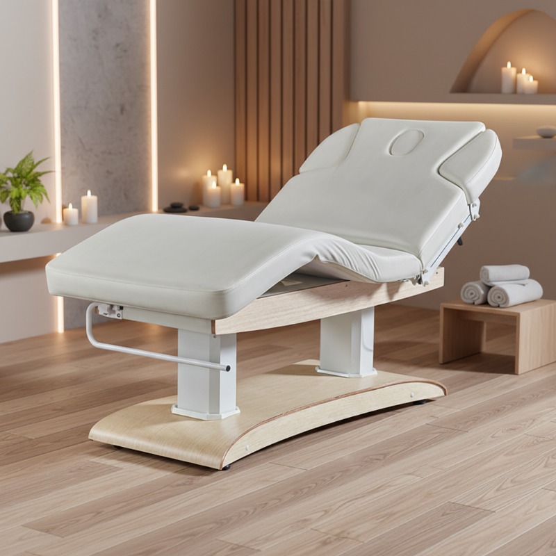 Health Wellness Clinic - سرير تدليك كهربائي مخصص من الجلد