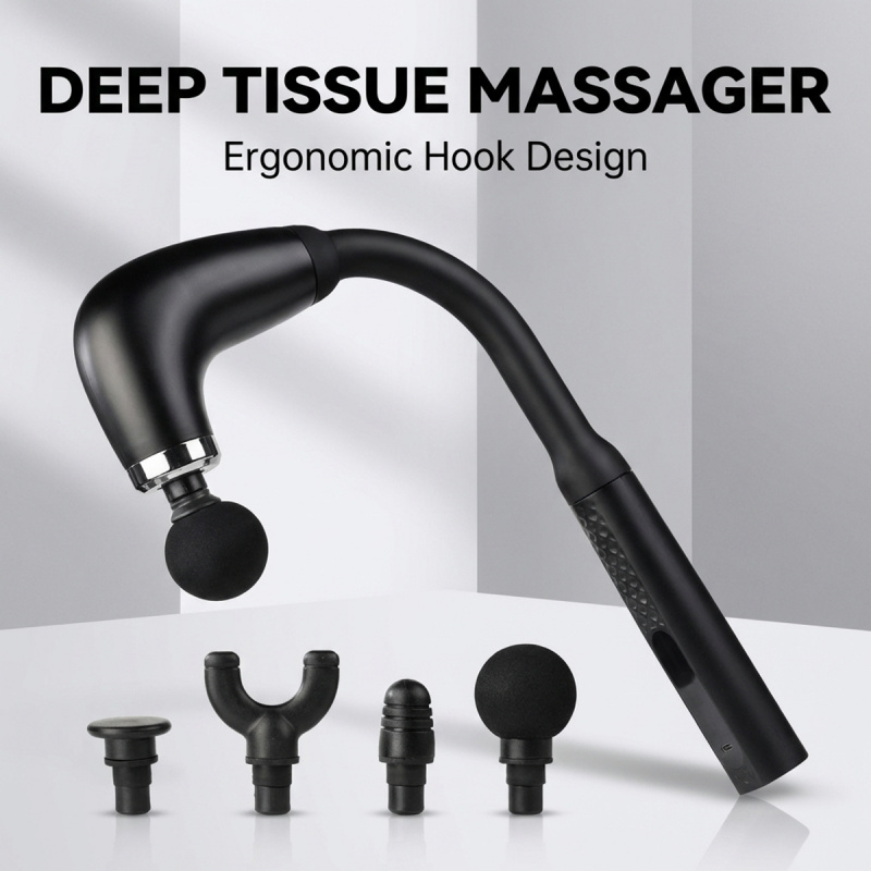 مسدس تدليك كهربائي للعضلات مع  - مراجعة Massage Gun Deep Tissue وسعره