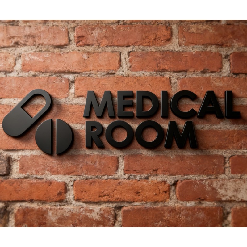 لافتة غرفة طبية - لافتة باب عي - مراجعة Health Wellness Clinic وسعره
