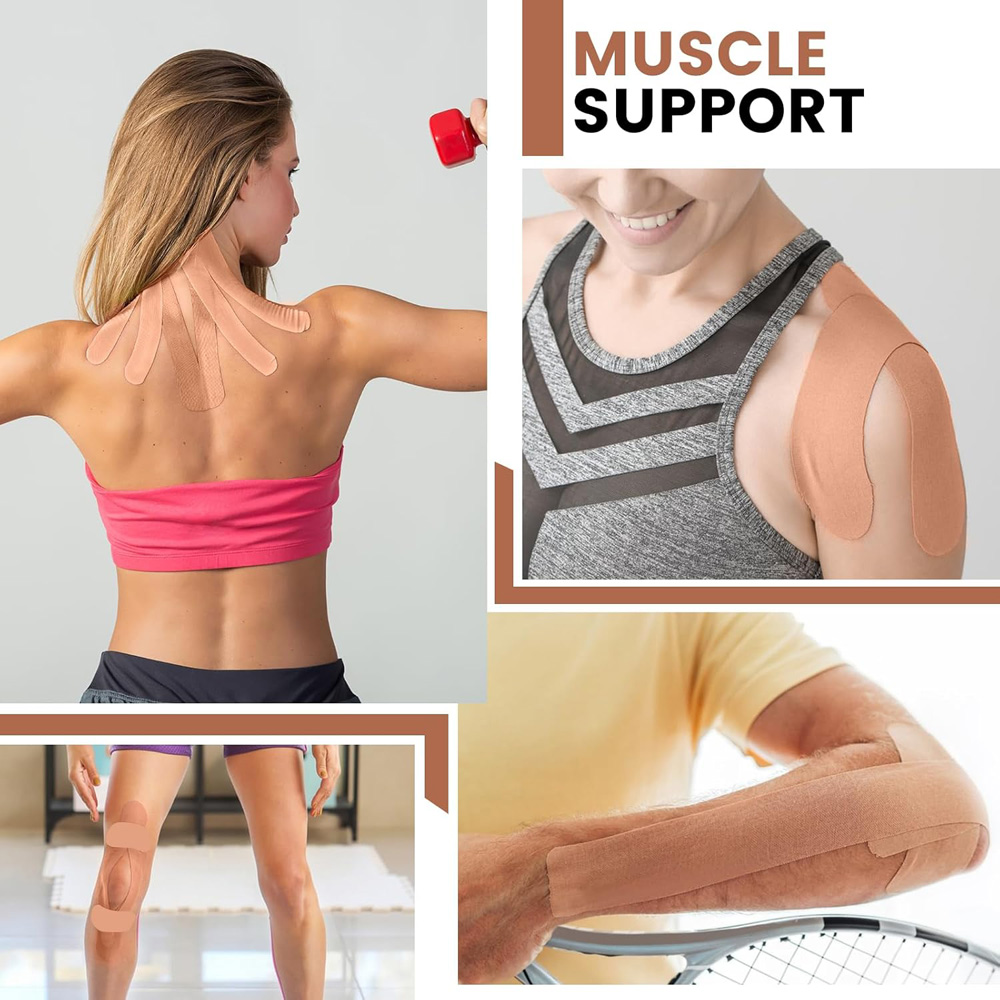 5 لفات من شريط علم الحركة مسبق - مراجعة Kinesiology Tape Sports وسعره