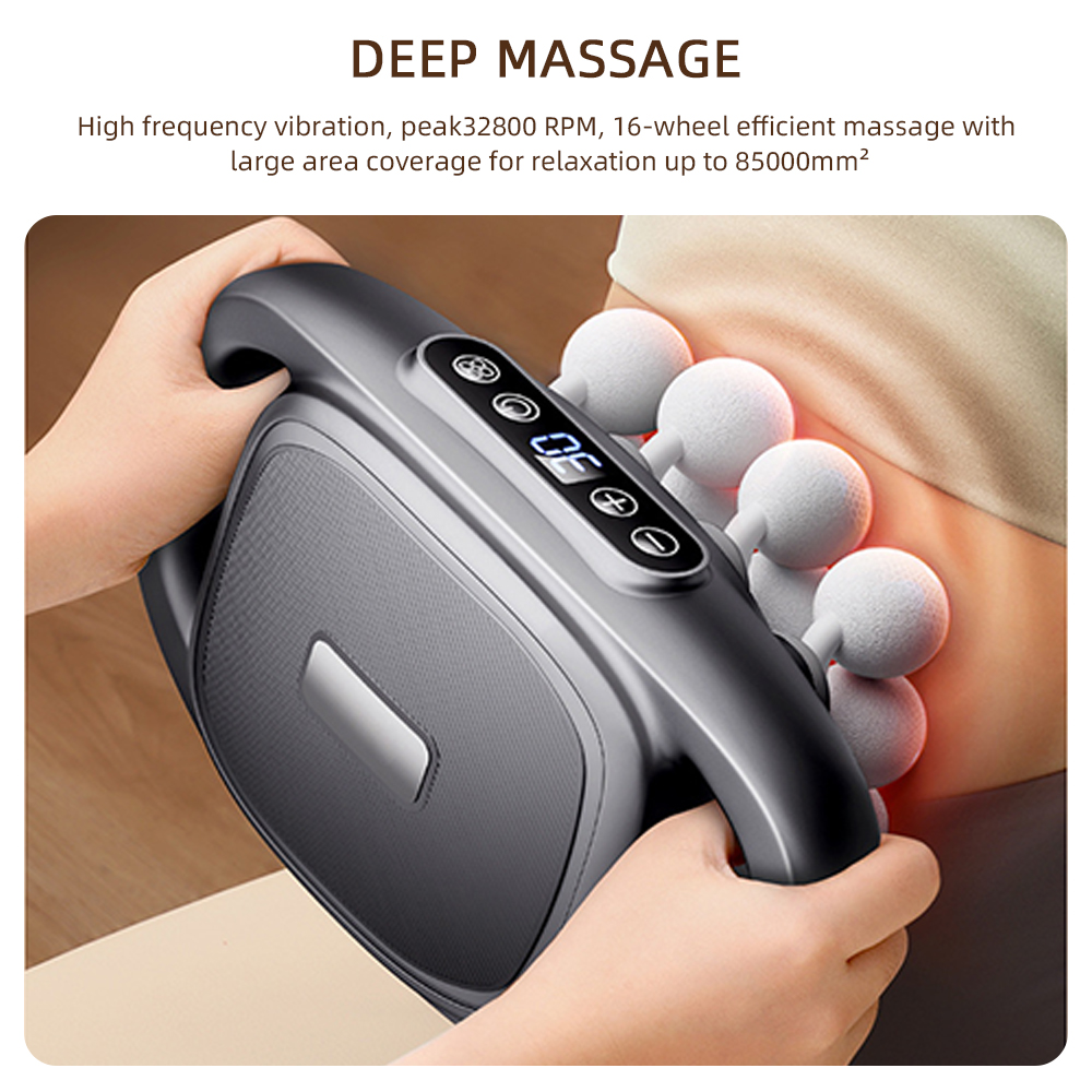 16-رئيس اللفافة بندقية عالية ا - مراجعة Massage Gun Deep Tissue وسعره
